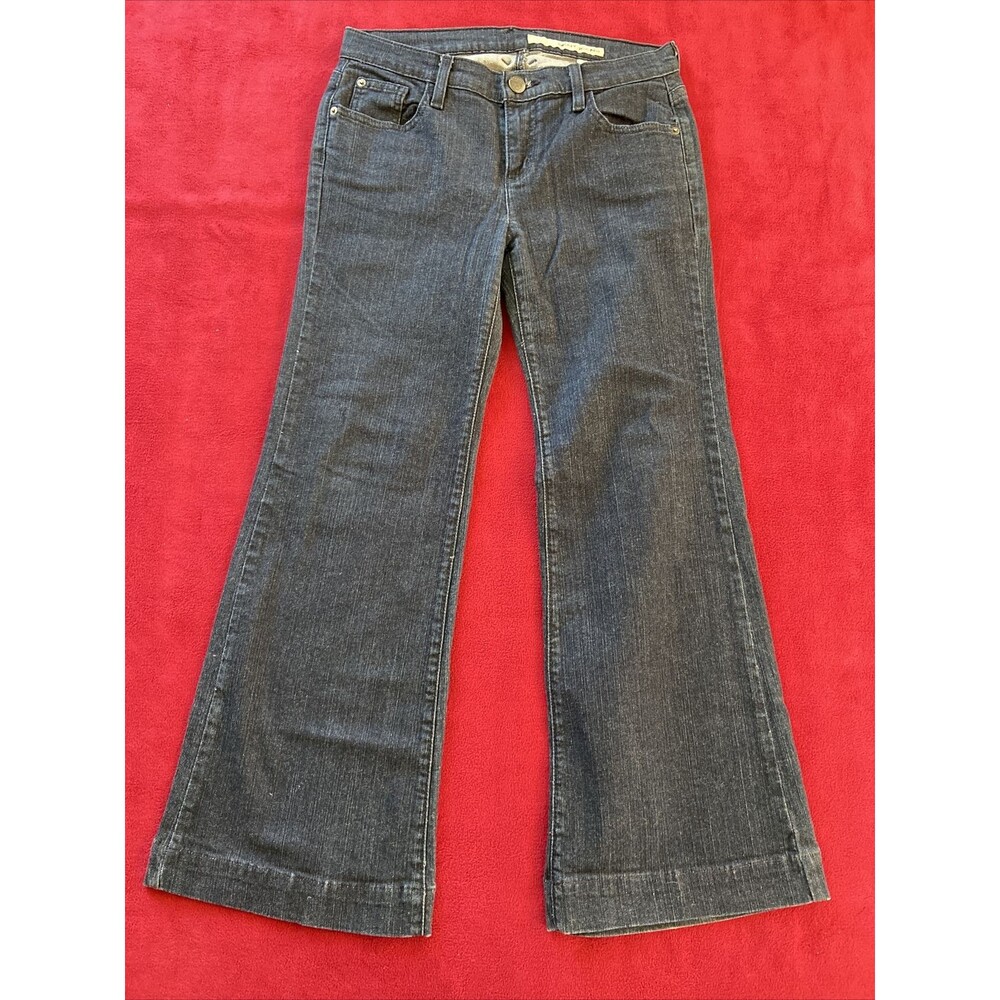 DARK WASH DENIM DKNY jeans low rise Super flare size 6